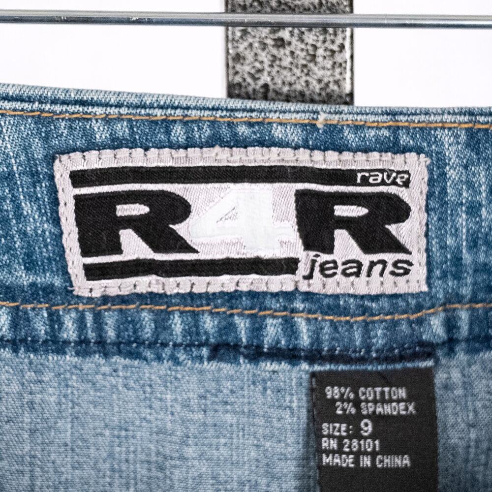 Vintage RAVE 4 REAL R4R Denim Maxi Skirt Juniors Size 9 Western Prairie 80s 90s - Picture 6 of 8